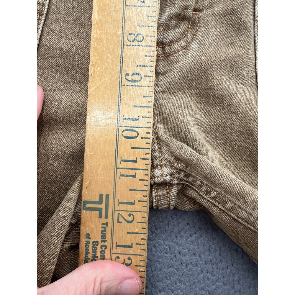Wrangler Jeans Women's Size 25 Tan Brown Wide Leg Crop High Rise Patch Pocket - Picture 6 of 14